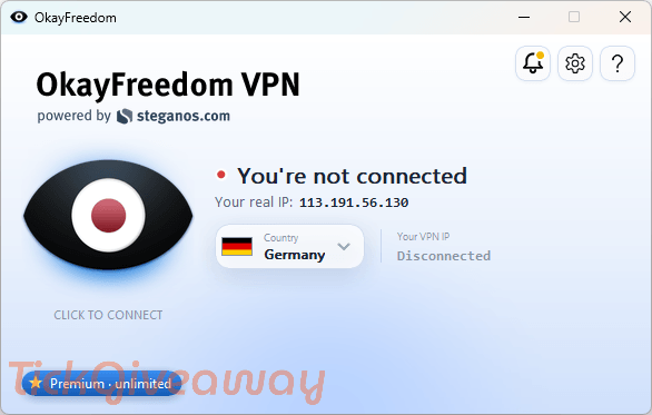 OkayFreedom VPN Screenshot