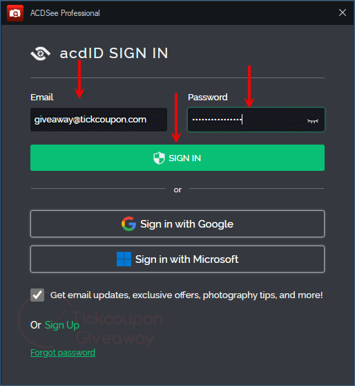 login acdsee photo studio pro