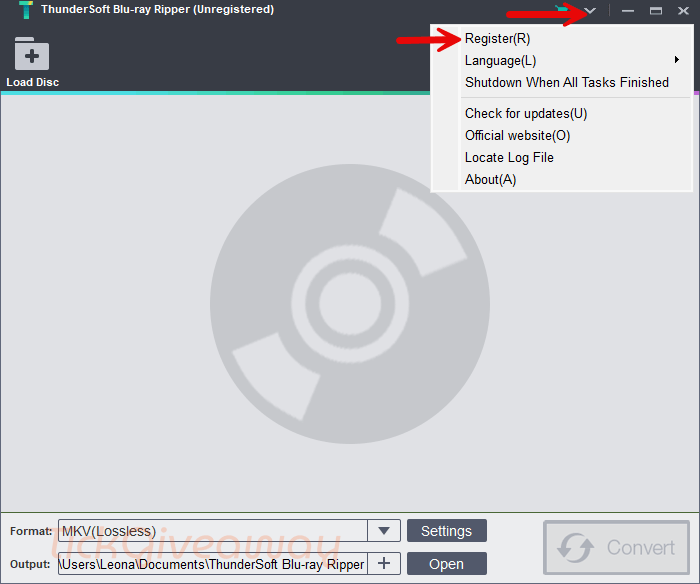 thundersoft blu ray ripper registration