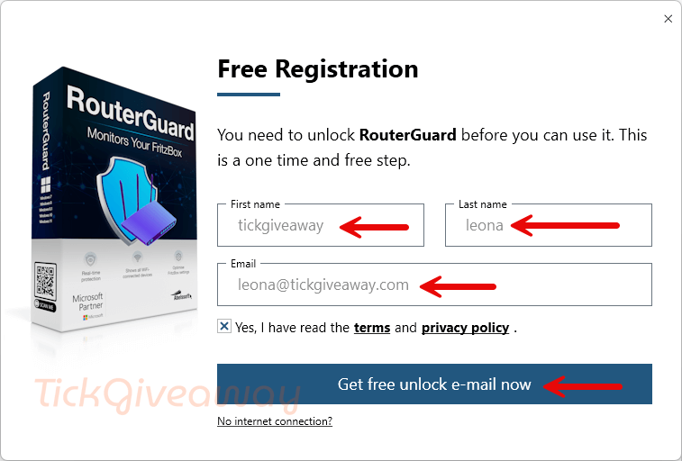 register abelssoft routerguard code