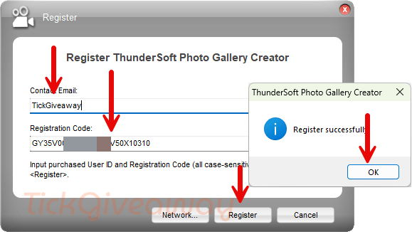 activate thundersoft photo gallery creator code