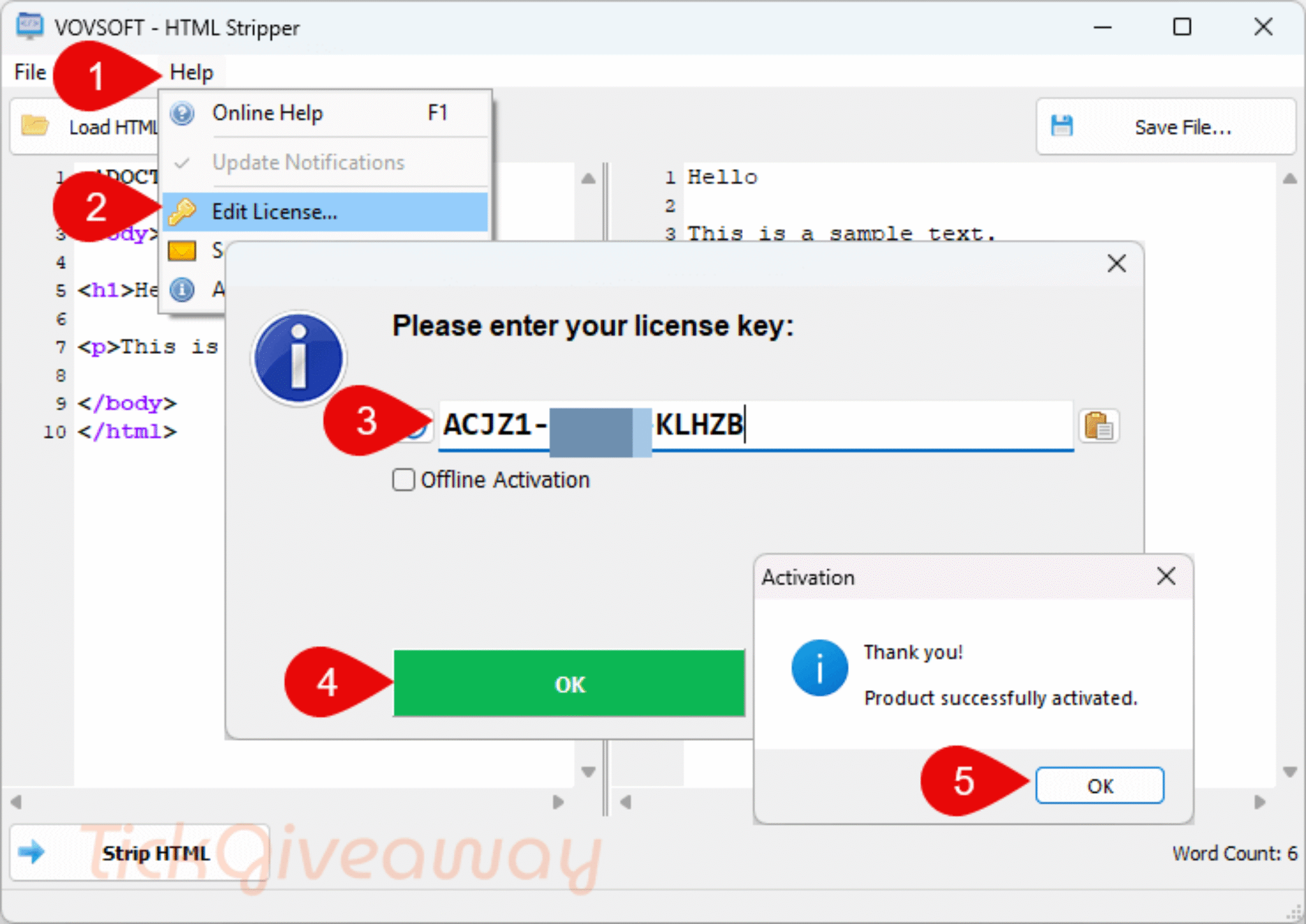 Giveaway: Vovsoft HTML Stripper Key Free (100% Discount)