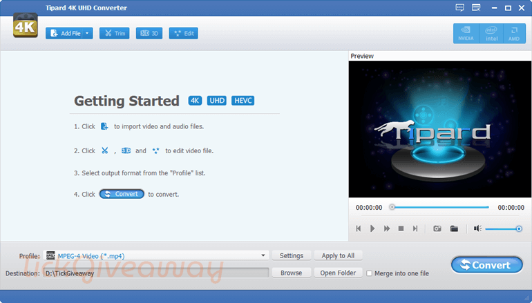 tipard 4k uhd converter main screenshot