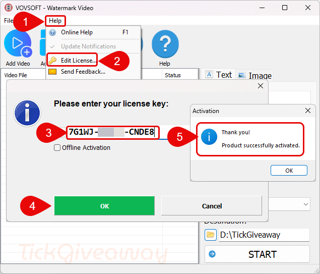 activate vovsoft url extractor code