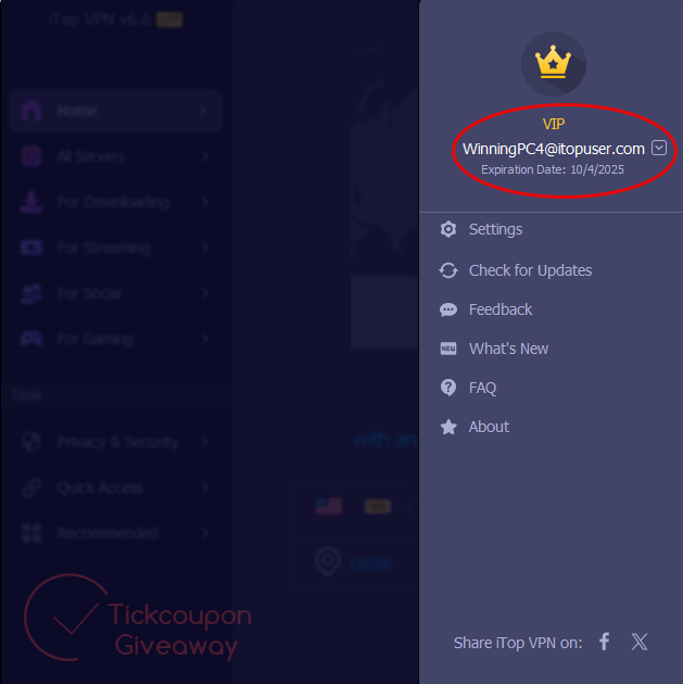 iTop VPN Premium  Giveaway