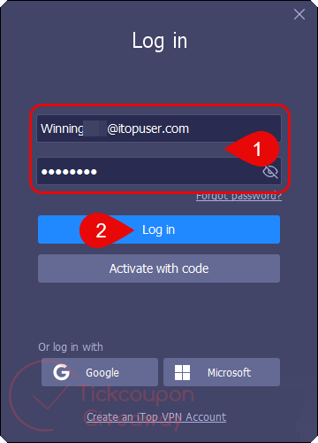 log in itop vpn premium 2025