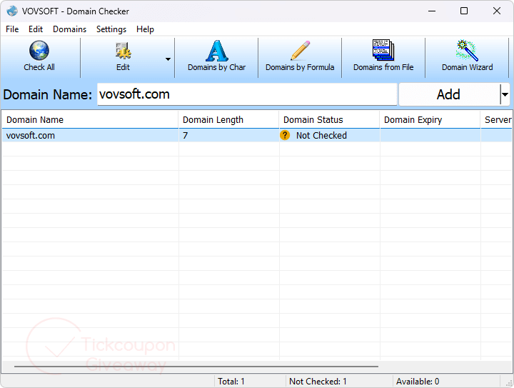 Vovsoft Domain Checker