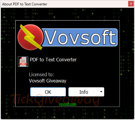 about vovsoft pdf to text converter free