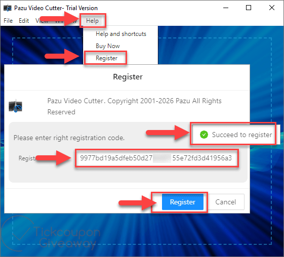 activate pazu video cutter free