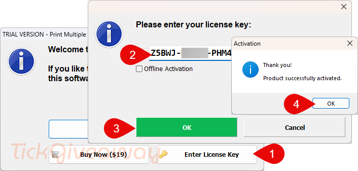 activate vovsoft print multiple web pages code