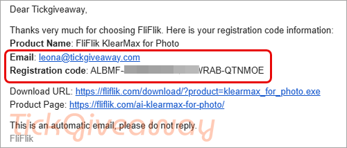 get fliflik klearmax for photo code