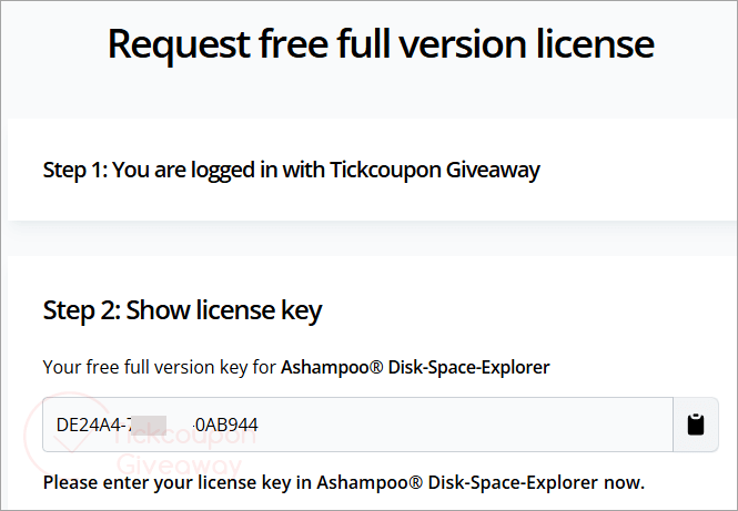 get ashampoo disk space explorer code