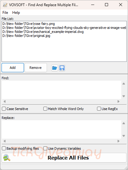 Vovsoft Find And Replace Multiple Files