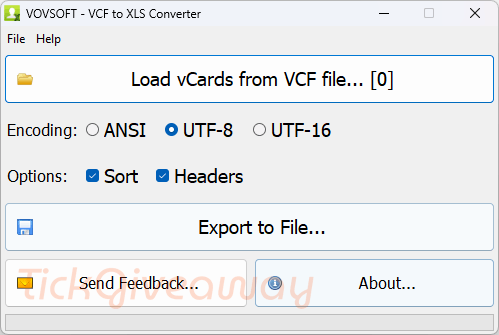 vovsoft vcf to xls converter free code Vovsoft VCF to XLS Converter
