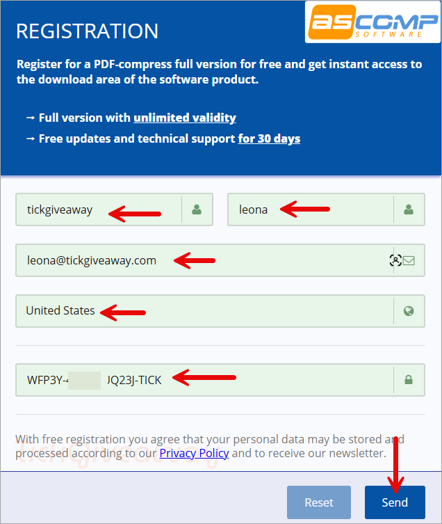 ascomp pdf compress pro giveaway page