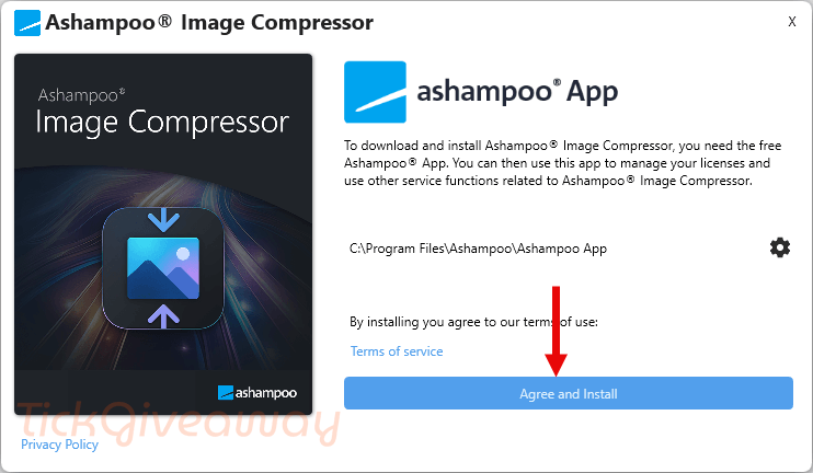 install ashampoo image compressor free