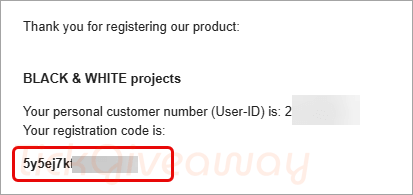 get black white projects code