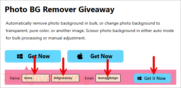 leawo photo bg remover giveaway page