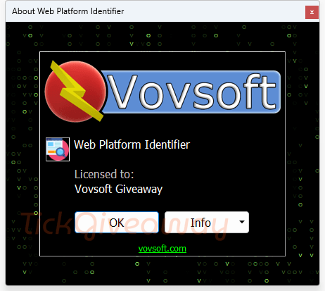 about vovsoft web platform identifier free