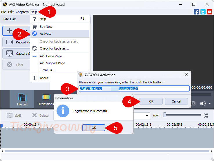 activate avs video remaker key