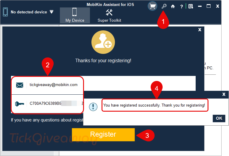 activate mobikin assistant for ios code