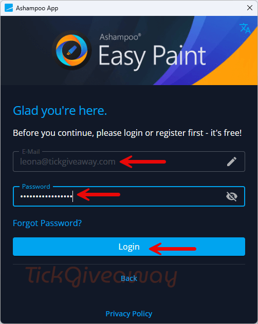 login ashampoo easy paint free