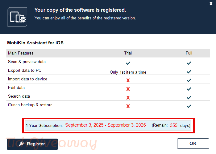 subcription mobikin assistant for ios free