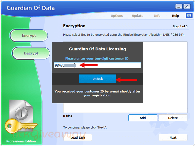 unlock ascomp guardian of data pro
