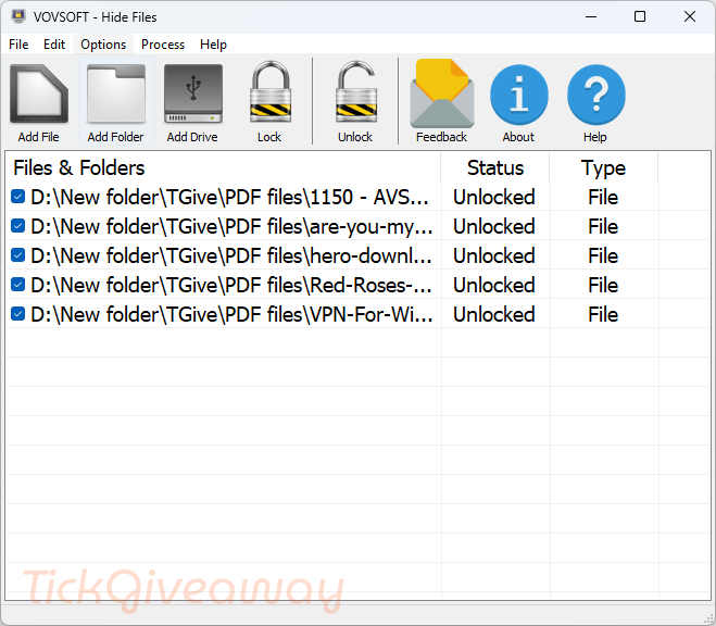 Vovsoft Hide Files