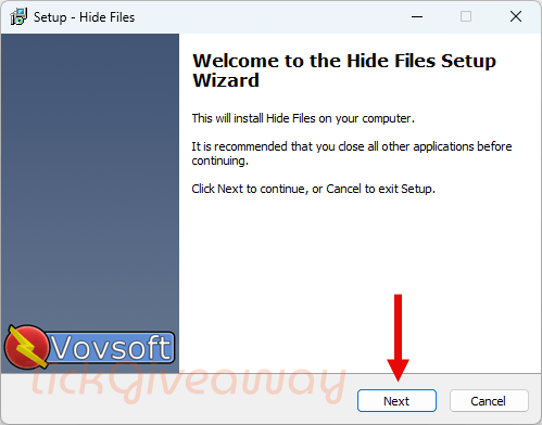 vovsoft hide files free installation