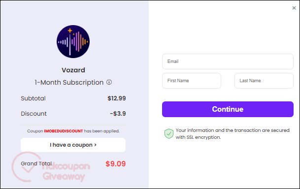 how to use imobie vozard coupon code