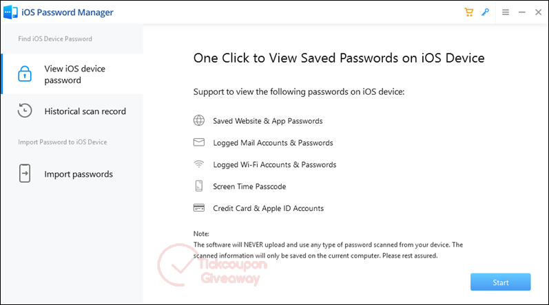 passfab ios password manager main screenshot