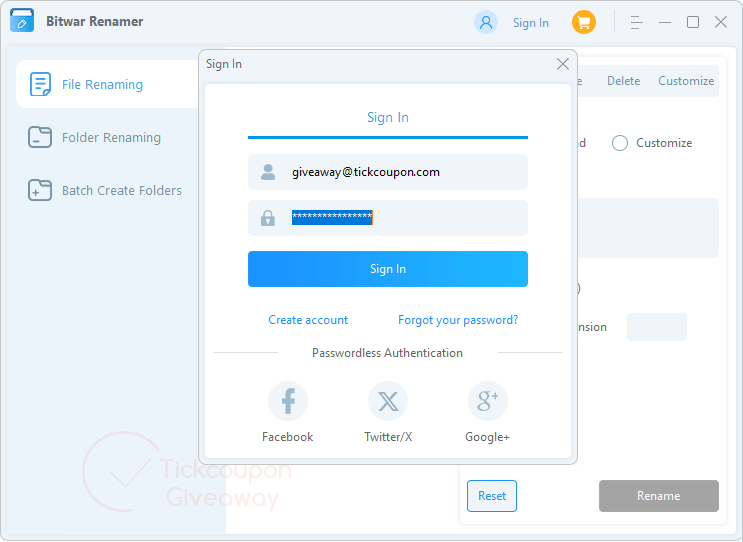 signin bitwar renamer