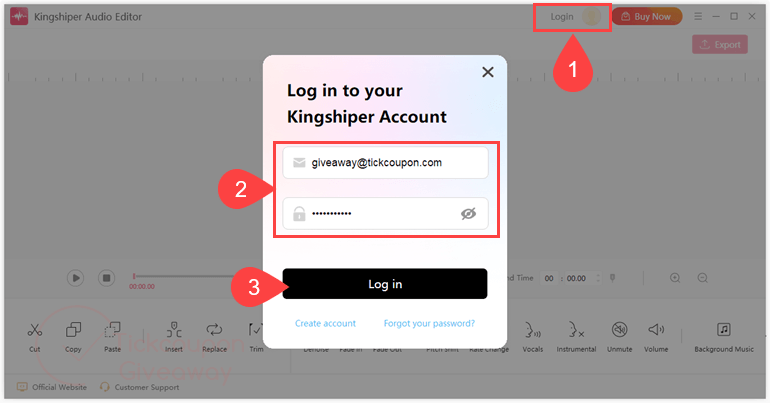 activate kingshiper audio editor