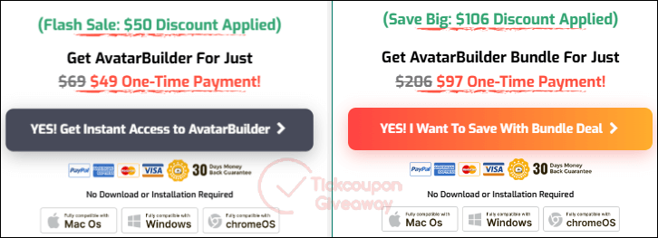 avatarbuilder pricing plan
