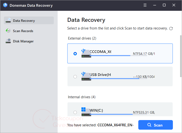 donemax data recovery free code Donemax Data Recovery