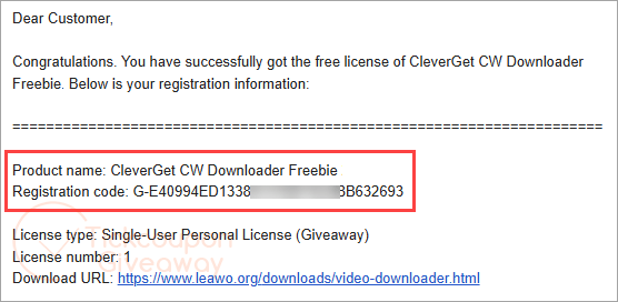 get cleverget cw downloader code