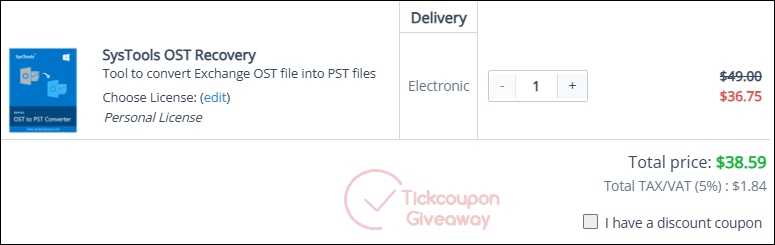 how to activate a systools ost recovery coupon code