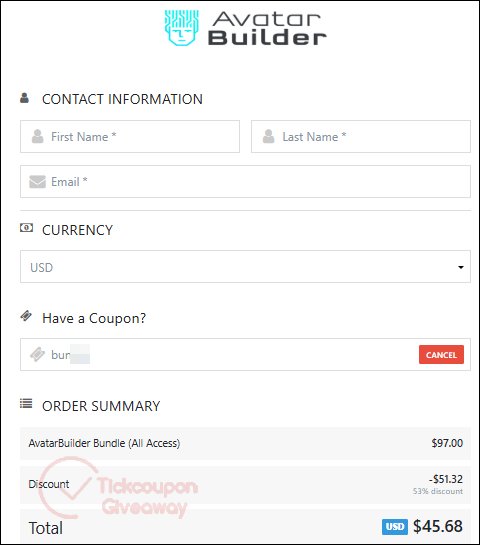 how to activate avatarbuilder coupon code