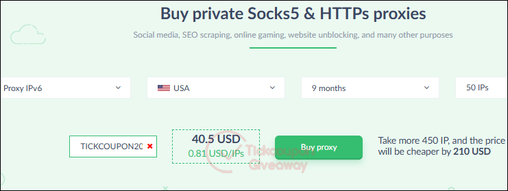 how to activate proxy seller coupon code