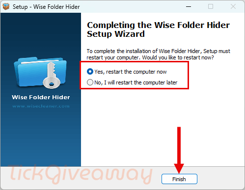 installation wise folder hider
