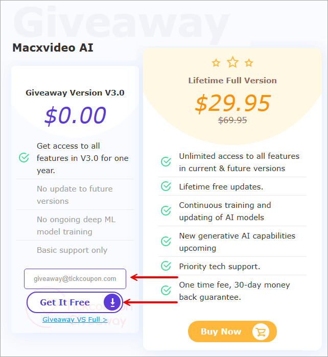 macxvideo ai giveaway page