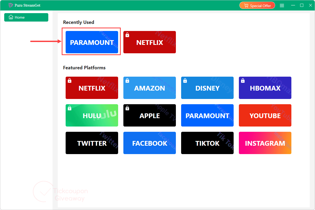 pazu paramount plus video downloader main screenshot pazu paramount plus video downloader main screenshot
