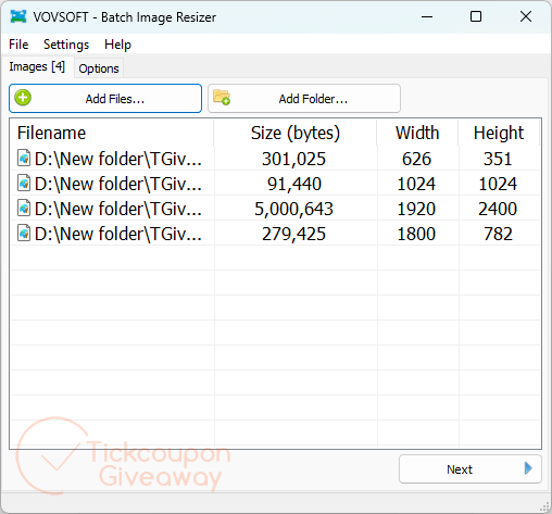 Vovsoft Batch Image Resizer