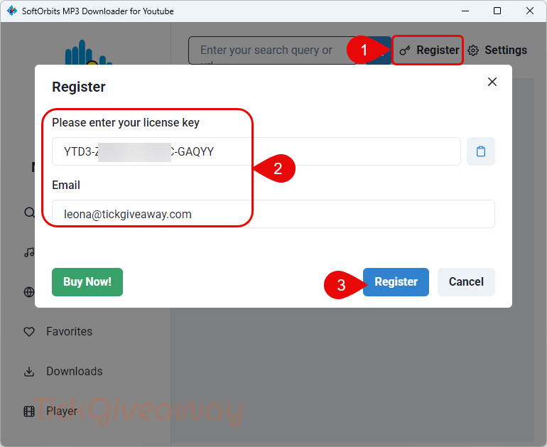 activate softorbits mp3 downloader for youtube key