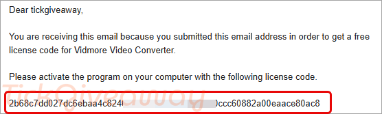 get vidmore video converter code