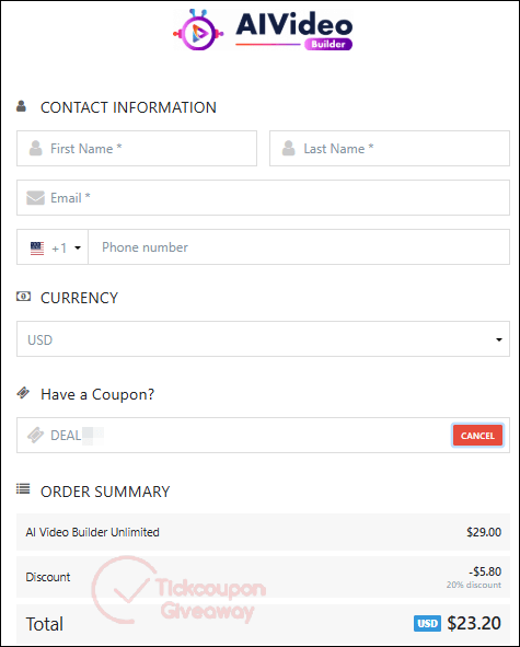 how to activate aivideobuilder coupon code