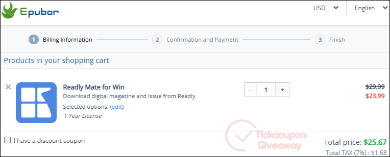 how to activate epubor readly mate coupon code