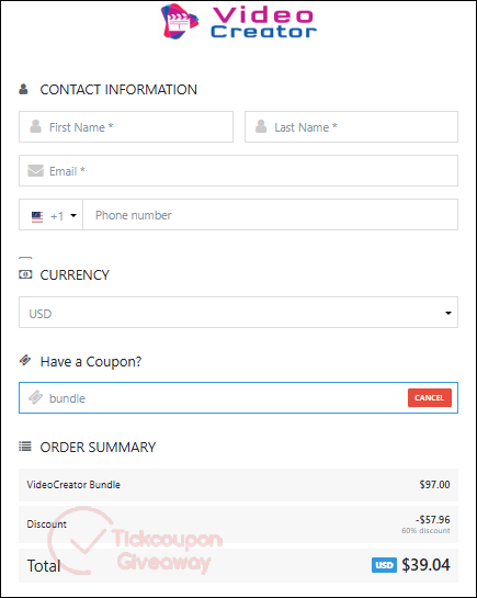 how to activate videocreator coupon code