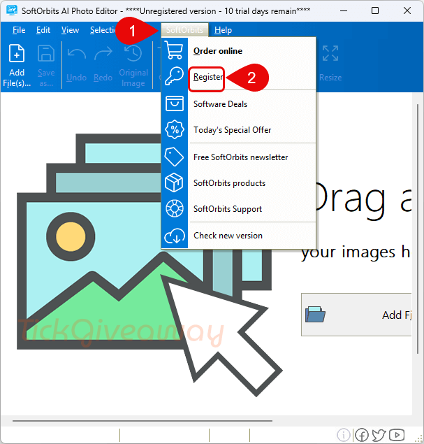 register softorbits ai photo editor free